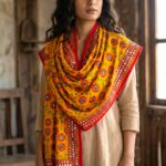Elegant Phulkari Dupatta for Women - Brite Yellow - Image 2
