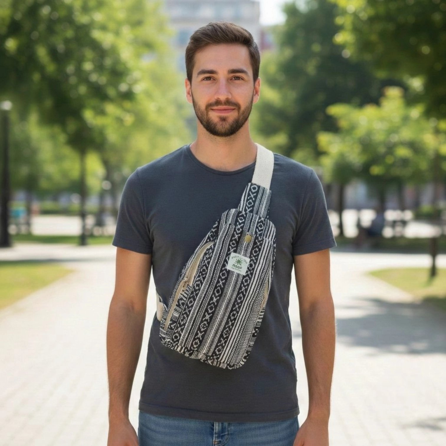 1771440332559.webp Hemp Shoulder Backpack - Black - Image 1