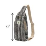 Hemp Shoulder Backpack - Black - Image 5