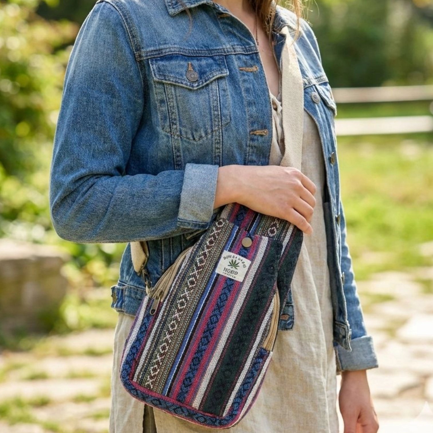 1771443614279.webp Hemp Shoulder Backpack - Blue - Image 1