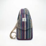 Hemp Shoulder Backpack - Blue - Image 3