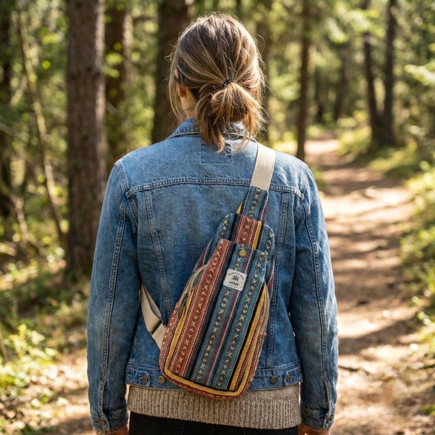 1771447360670.webp Hemp Shoulder Backpack - Yellow - Image 1