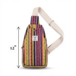 Hemp Shoulder Backpack - Green - Image 4