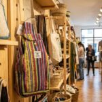 Hemp Shoulder Backpack - Green - Image 3