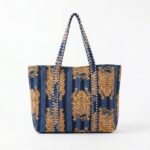 Corduroy Tote Bag - Yellow-blue - Image 4