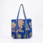 Corduroy Tote Bag - Blue - Image 4