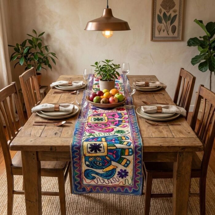 Table Runner - Wall decor - Embroidery - Elephant - Image 7