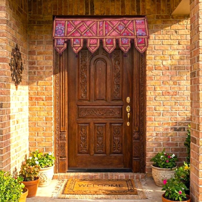 Embroidered Door Bandhanwar - Maroon - Image 5