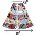 Patchwork Skirt Colorful Unique Gypsy Rayon - Multicolored - Image 3
