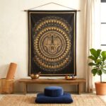Hamza Mandala Black-Golden Tapestry - Big - Image 2