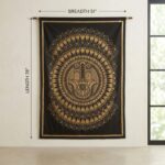 Hamza Mandala Black-Golden Tapestry - Big - Image 3
