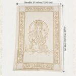 Ganesha Golden-White Tapestry - Big - Image 4