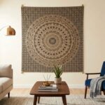 Mandala Black-Golden Tapestry - Big - Image 2