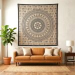 Mandala Black-White Tapestry - Big