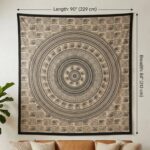 Mandala Black-White Tapestry - Big - Image 2