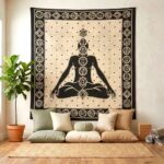 7 Chakra Black-White Tapestry - Big