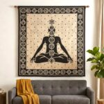 7 Chakra Black-White Tapestry - Big - Image 2