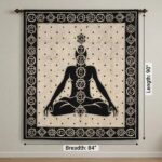 7 Chakra Black-White Tapestry - Big - Image 3