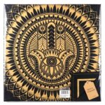 Hamza Mandala Black-Golden Tapestry - Big - Image 4
