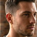 Pair of Gold plated Cross Clip Earrings - Men - Image 6