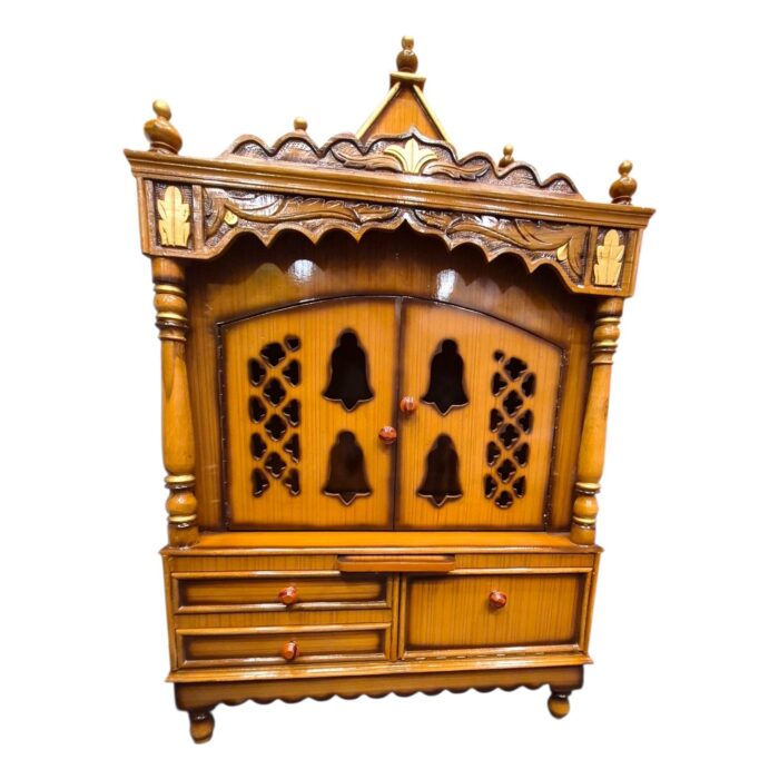 Wooden pooja mandir - 52inch | Large home temple - Image 2