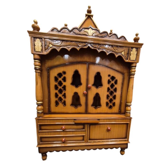Wooden pooja mandir - 52inch | Large home temple - Image 5