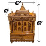 Wooden pooja mandir - 52inch | Large home temple - Image 9
