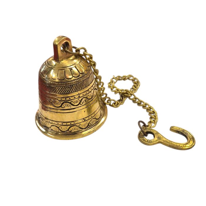 Brass Hanging Bell - 4 inch - Image 2
