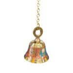 Meena Work Temple Bell 3.75 Inch - Red