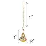 Meena Work Temple Bell 5 Inch - White - Image 3