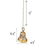 Meena Work Temple Bell 6.5 Inch - White - Image 3