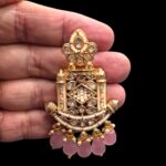 Maharani Haar necklace with matching earrings in 24k gold plating