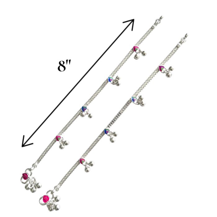 Dimensions of Silver anklets