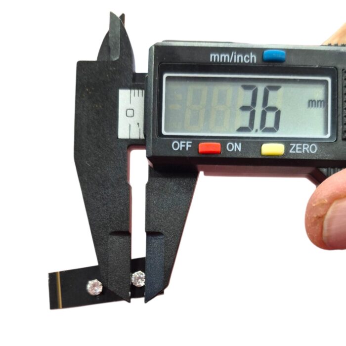 Pair of Cubic Zirconia Stud Earrings - Men - Image 2