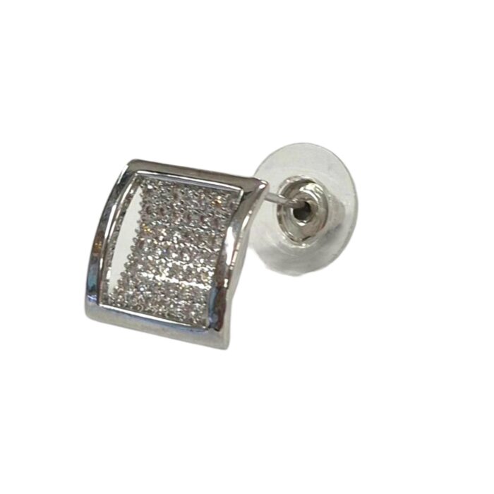 Zirconia One Stud Earring - Men - Image 3
