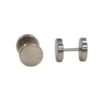 Pair of Steel plated Stud Earrings - Men - Image 4