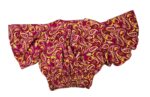 Silk V-Neck Top with Palazzo Crop Set - Maroon - Image 5