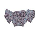 Silk V-Neck Top with Palazzo Crop Set - Blue - Image 6