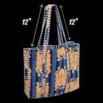 Corduroy Tote Bag - Yellow-blue - Image 5