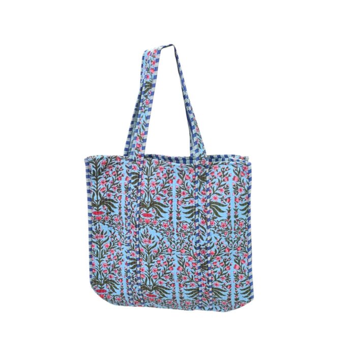 Corduroy Tote Bag - Turquoise - Image 6