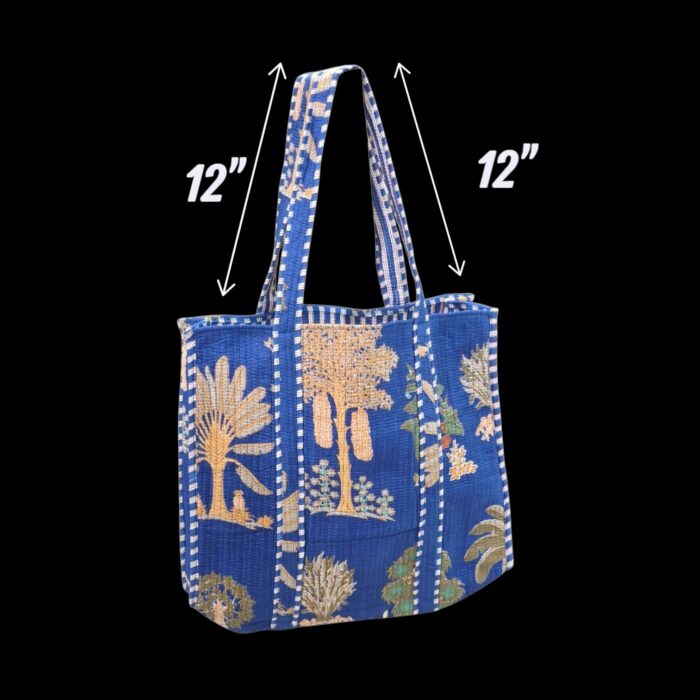 Corduroy Tote Bag - Blue - Image 5