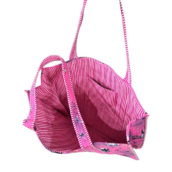 Corduroy Tote Bag - Pink - Image 6