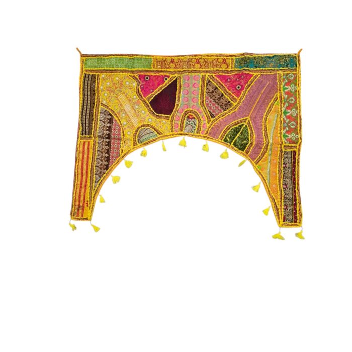 Embroidered Door Bandhanwar - Yellow - Image 2