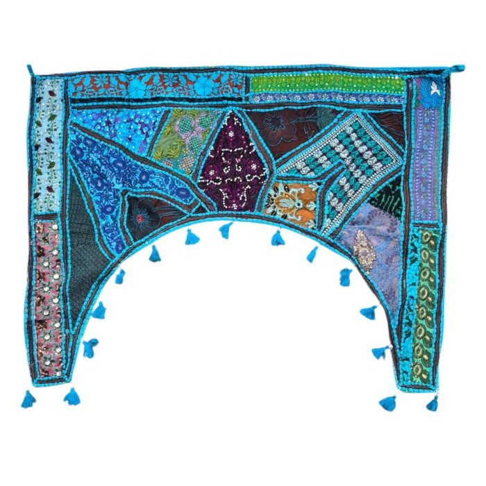 Embroidered Door Bandhanwar - Turquoise - Image 2