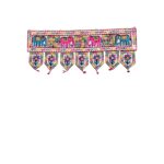 Embroidered Door Bandhanwar - Elephants - Image 2