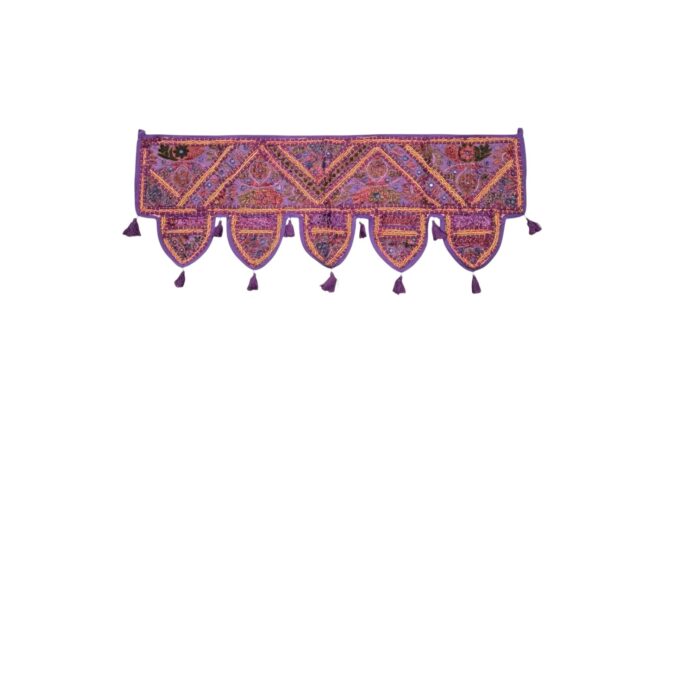 Embroidered Door Bandhanwar - Purple - Image 2