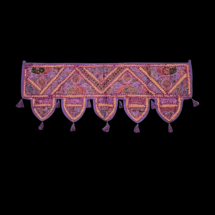 Embroidered Door Bandhanwar - Purple - Image 3