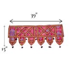 Embroidered Door Bandhanwar - Maroon - Image 4