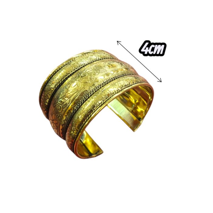 Brass Golden oxidized Bangle | Fashion Jewelry | Bracelet - Image 4