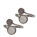 Pure Silver Toe Rings | Embedded Zarkan Stones - Image 4